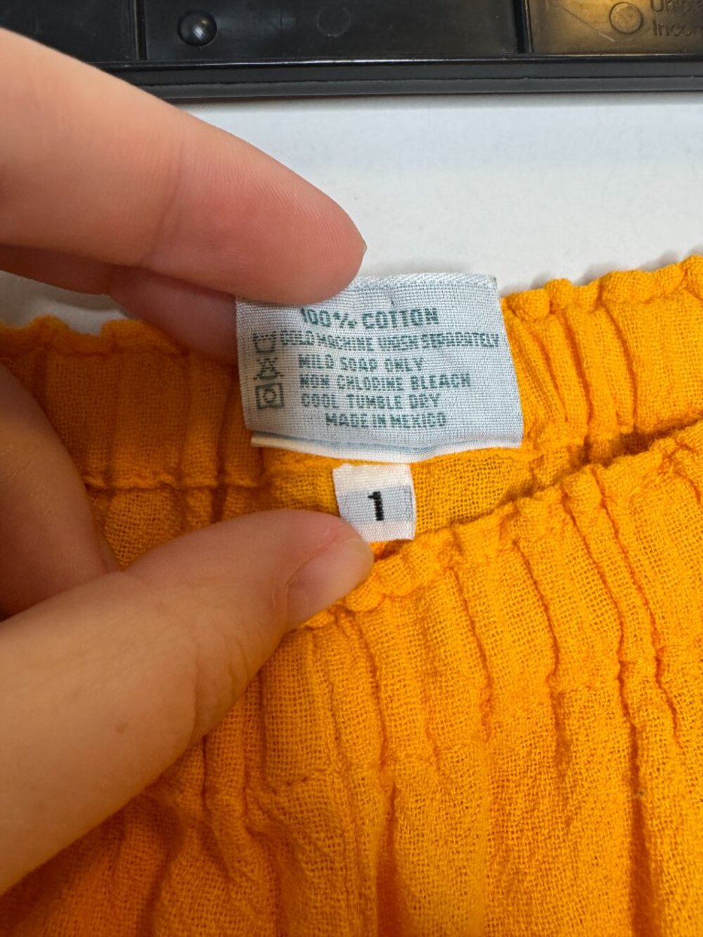 Oh My Gauze Orange Linen Set Womens S Cropped Short Sleeve Shirt Pull On Ankle P - Picture 8 of 10